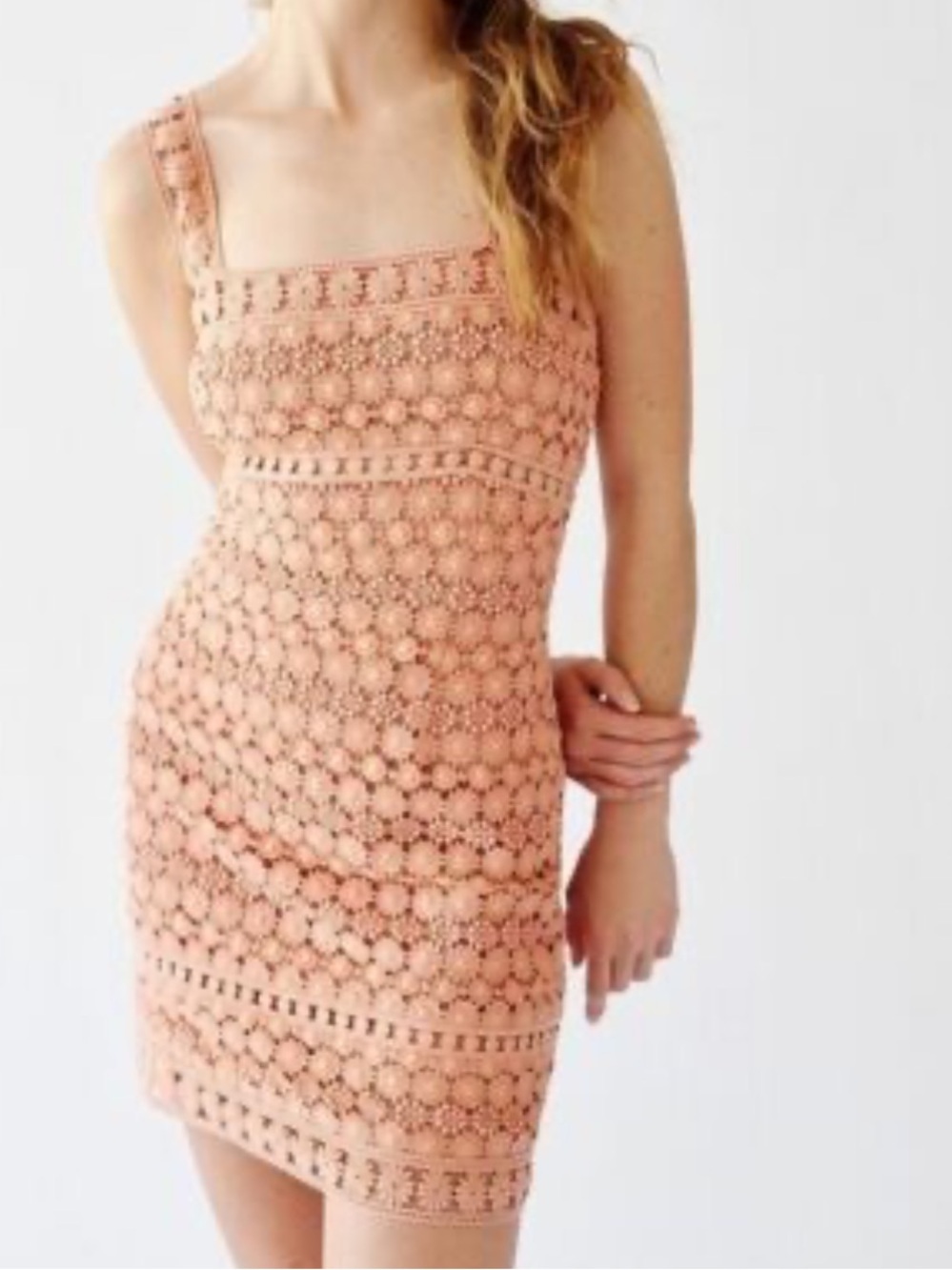 Saylor Dress Dusty Terracotta Dodie Lace Mini Sheath